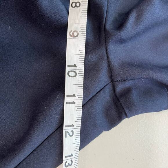 Larry Levine Navy Blue Cotton Blend Zip Pockets Cropped Ankle Pants 8P - Picture 12 of 14